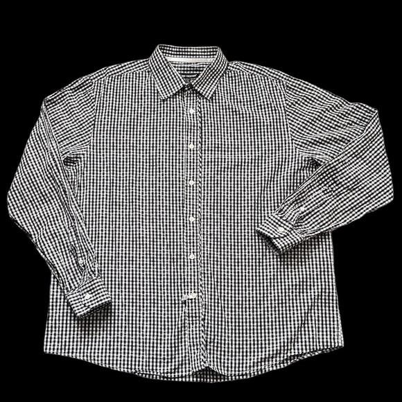 Report Collection Gingham Button-Down Long Sleeves Shirt XXL - Picture 1 of 7